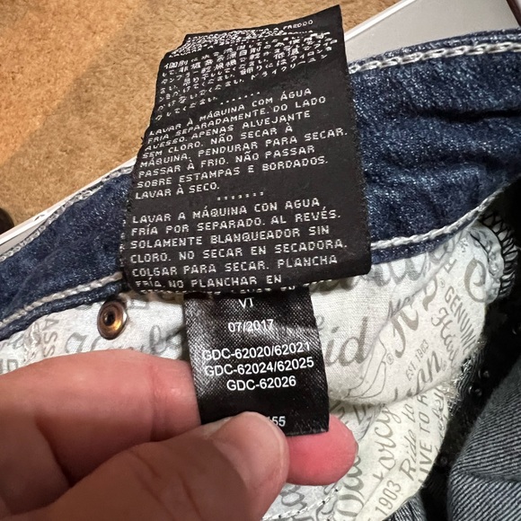 Harley Davidson Denim Blue Jeans Rhinestone Pockets - Picture 6 of 6